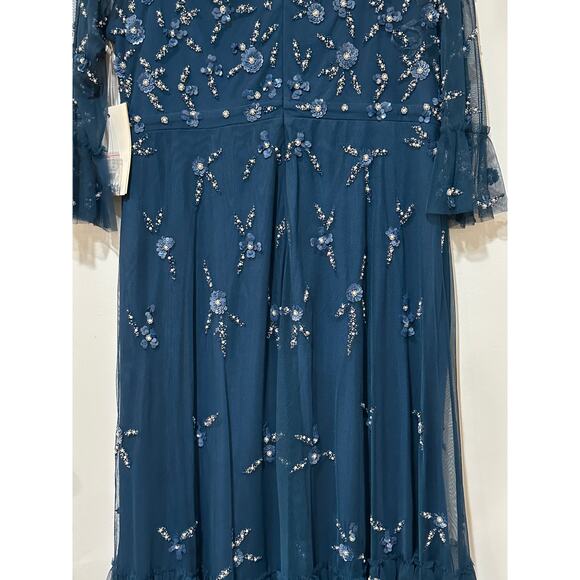 Mac Duggal Fabulouss Dress Sage Blue Plus Size 16 W NWT 9263 Mother of the Bride - Picture 15 of 16